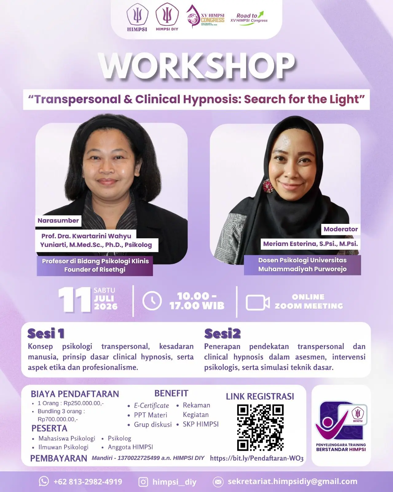 Workshop "Transpersonal & Clinical Hypnosis: Search for the Light"🧠