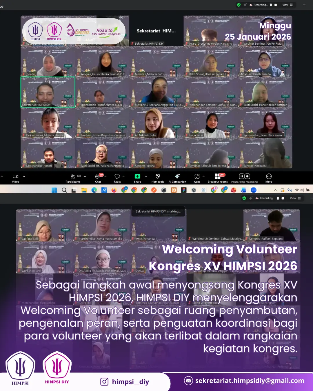 Welcoming Volunteer Kongres XV HIMPSI 2026